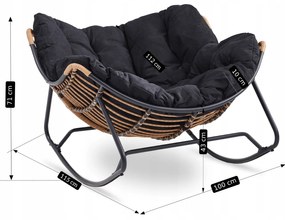 PROXIMA.store - Dizajnové hojdacie záhradné kreslo ELTON FARBA: zelená