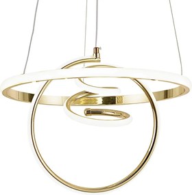 Toolight Toolight, LED závesné svietidlo 3x20W, 4000K, G066-CP, zlatá lesklá, OSW-08699