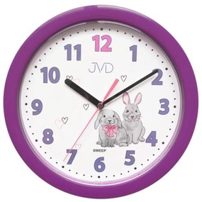 Detské nástenné hodiny JVD HP612.D2 fialové