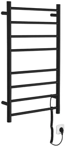 Sapho Sapho, REDONDO elektrický sušiak uterákov, guľatý, 500x900 mm, 75 W, čierny matná, ER220BV