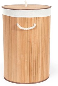 Okrúhly bambusový kôš na bielizeň Compactor Round