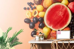 Samolepiaca fototapeta šťavnaté letné ovocie - 225x150