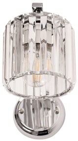 Toolight, Nástenné kovové krištáľové nástenné svietidlo APP509-1W, chrómová, OSW-08557
