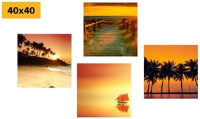 Set obrazov krása morskej krajiny - 4x 60x60