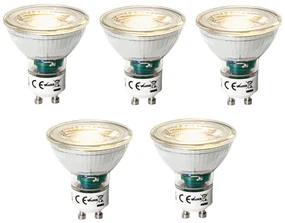 Sada 5 GU10 3-krokových stmievateľných LED žiaroviek 7W 600 lm 2700K
