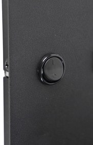 Moderná nástenná lampa USB čierna s flexibilným ramenom - Duppio