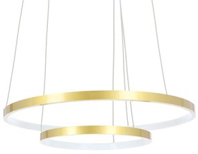 Candellux Zlaté závesné LED svietidlo Lune okrúhly 50cm 40W 32-76281
