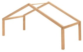 Domčeková detská posteľ z dubového dreva v prírodnej farbe 90x200 cm Forrest – Vipack