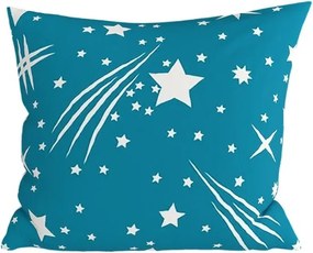 Polybavlnená obliečka na vankúš NIGHT SKY POLY 45x45 cm, tyrkysová