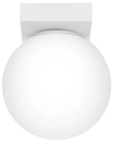 Biele stropné svietidlo so skleneným tienidlom ø 12 cm Umerta – Sollux