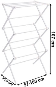Nastavitelný sušák na prádlo GRENA bílý