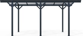 Prístrešok na auto BestBerg BBCP-CP7 / 15,2 m² / 505 × 300 × 219 cm / antracit/sivá