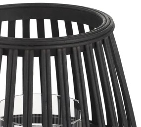 Eglo 422085 - Svietnik BUNAWAN 20x22 cm čierna/bambus