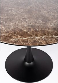 Okrúhly jedálenský stôl s doskou v dekore mramoru ø 110 cm Maru – White Label