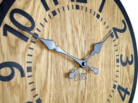 Dřevěné nástěnné hodiny Berlin 33 cm černé/hnědé