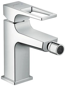 Hansgrohe Metropol, bidetová batéria so strmeňovou pákou a odtokovou súpravou Push-Open, chrómová, HAN-74520000