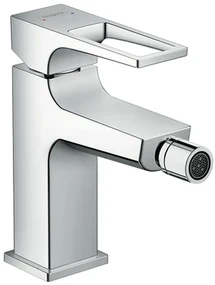 Hansgrohe Metropol, bidetová batéria so strmeňovou pákou a odtokovou súpravou Push-Open, chrómová, HAN-74520000