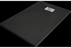 Mexen Hugo sprchová vanička SMC 120 x 80 cm, čierna, kryt inox - 42708012-X