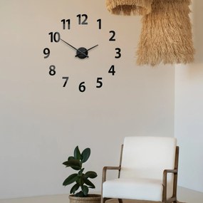 Nástěnné samolepící hodiny Amadeus 75 cm černé
