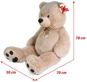 Rappa Veľký plyšový medveď Luďa béžový, 120 cm, s visačkou