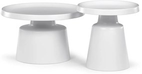 F4114 WT súprava konferenčných stolíkov, biela, 2ks
