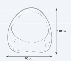 INTERMEDIC SK - Sedací vak Viper 95x110 cm | multifunkčný komfortný vak na sedenie aj ležanie Farba: NC02 - Zelená (Polyester)
