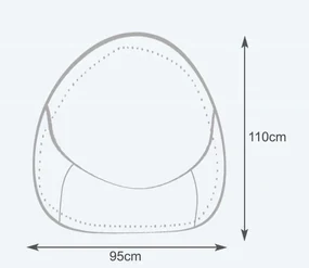 INTERMEDIC SK - Sedací vak Viper 95x110 cm | multifunkčný komfortný vak na sedenie aj ležanie Farba: NC12 - Červená (Polyester)