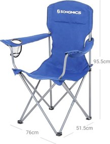 Kempingové stoličky NOMAD, set 2 ks, modrá SongmicsHome