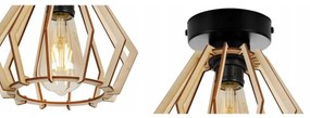 Stropné svietidlo Timber, 1x drevené tienidlo