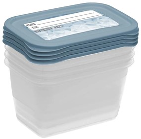 Sada 4 nádob Prosto.s etiketou modrá 15,5x10,5x8,5 0,75l