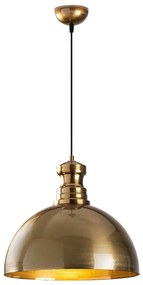 Závesné svietidlo v zlatej farbe s kovovým tienidlom ø 40 cm Berceste – Opviq lights