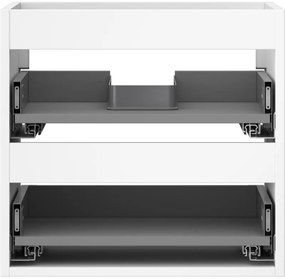 Mexen Box-A, závesná skrinka 50 cm, 2 zásuvky, biela matná, 91AX0-0500-470-2-01