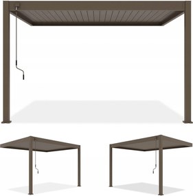 Záhradná pergola na stenu z hliníka Elegance Wall 3x4 Gutroof