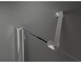 Mexen Velar Duo, posuvné sprchové dvere do otvoru 200 cm, 8mm šedé sklo, chrómová, 871-200-000-42-01