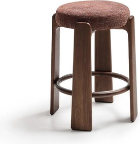 Hnedá/v tmavo prírodnej farbe barová stolička z jaseňového dreva (výška sedadla 65 cm) Granite – Kave Home