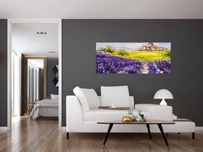 Obraz - Provance, Francúzsko, olejomaľba (120x50 cm)