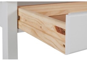 Bielo-hnedý pracovný stôl Støraa Gava, dĺžka 140 cm
