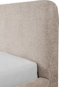 Posteľ Flamingo 180x200 cm, béžová cappuccino štruktúrovaná tkanina