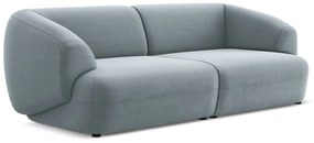 Svetlomodrá zamatová pohovka 232 cm Moana – Makamii