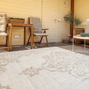 Hanse Home, Kusový koberec Beach 103854 Cream / Beige – na von aj na doma, 120x170, biela, chodba / predsieň