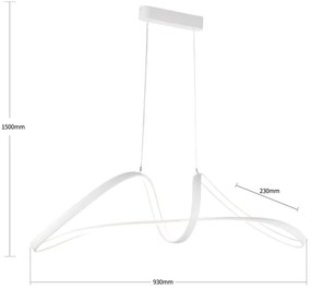 Brilagi-LED Stmievateľný luster na lanku TWISTER LED/60W/230V 3000-6000K biela+DO