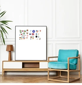 Toptabule.sk 023C Biela tabuľa na magnetky PREMIUM v hliníkovom čiernom ráme 60x40cm /