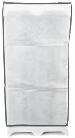 Čierno-biely textilný stojan na topánky Compactor Shoes, 25 priehradiek