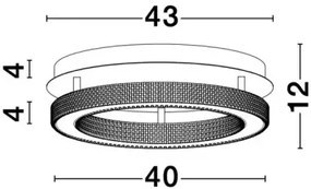 Stropné svietidlo LED so stmievaním Fiore 40 zlaté