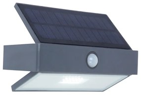 LUTEC Vonkajšie LED nástenné solárne osvetlenie so snímačom ARROW, 2,3W, denná biela, IP44