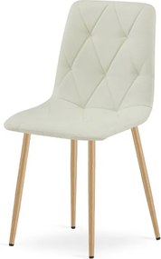 Jedálenská stolička LIBRA béžová / hnedé nohy