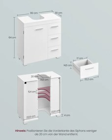 Skrinka pod umývadlo BBK513WB01
