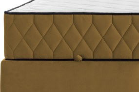 Posteľ Reve 160x200 cm, horčicovo žltá látka