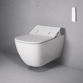 DURAVIT Happy D.2 závesné WC Rimless pre SensoWash, s hlbokým splachovaním 365 x 620 mm, biela, s povrchom HygieneGlaze, 2550592000