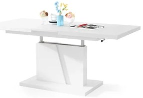 Rozkladací konferenčný stôl so zvíhacou doskou NINO biela